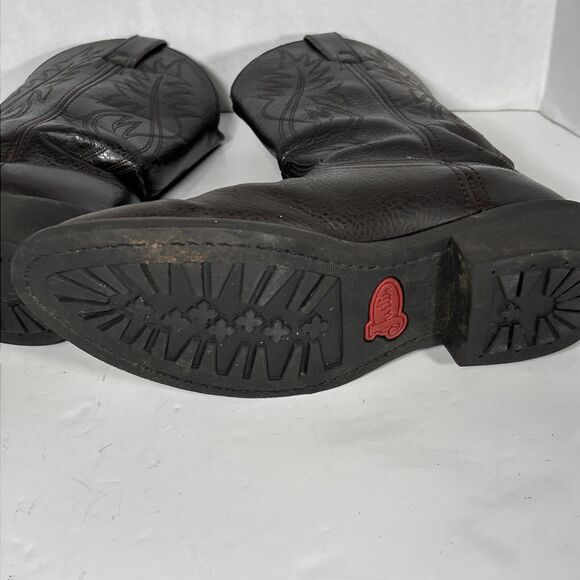 Justin JB1102 Men's 9.5D Brown Leather Almond Toe Boots - Picture 9 of 11